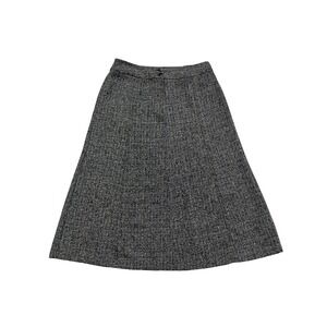 Sag Harbor Womens Skirt Black White Tweed A-Line Midi Skirt Size 8